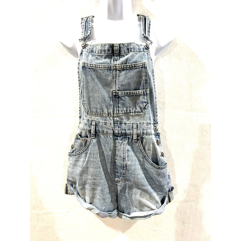 We The Free Bib Grunge Demin Shortalls SP Boho Indie Festival Gorpcore Overalls